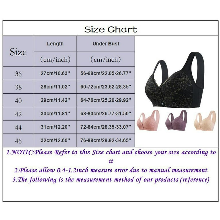 PMUYBHF Strapless Bras for Women Women's Comfortable and Sponge Cup Front  Buckle Middle and Old Age Tank Top with Lace Large Bra Strapless Bras for  Women Push up no Wire 