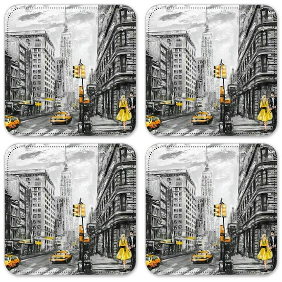 Vinyl Drink Coasters - Set of 4 - Love From New York