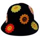thumbnail image 1 of Sombrero de cubo de ganchillo floral de ganchillo Sombrero de ala ancha plegable multicolor Gorra fresca, 1 of 5