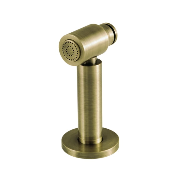 Open Box Kingston Brass CCRP61K3 Brass Kitchen Faucet Side Sprayer in Antique Brass