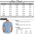 thumbnail image 3 of Men's Solid Color Cuban Collar Casual Short Sleeved Imitation Cotton Linen Men's Large Shirt 4XL, 3 of 5