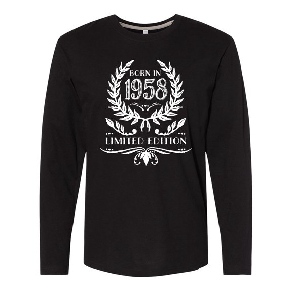 Inktastic Born in 1958 Limited Edition Long Sleeve T-Shirt