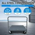 thumbnail image 4 of HPDMC Steel Platform Truck/Smooth Deck Platform Truck 2000lb Capacity Heavy Duty Industrial Push Cart 72" L x 36" W Large Flatbed Dolly with 6"x4" Wheels, 4 of 9