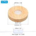 thumbnail image 2 of PATIKIL 4 Inch Wooden LED Light Base, 2pcs Wood Light Display Base Stand Lighting with Switch for 3D Crystal Glass Aroma Stone Art, Colorful Light, 5V DC, 2 of 7