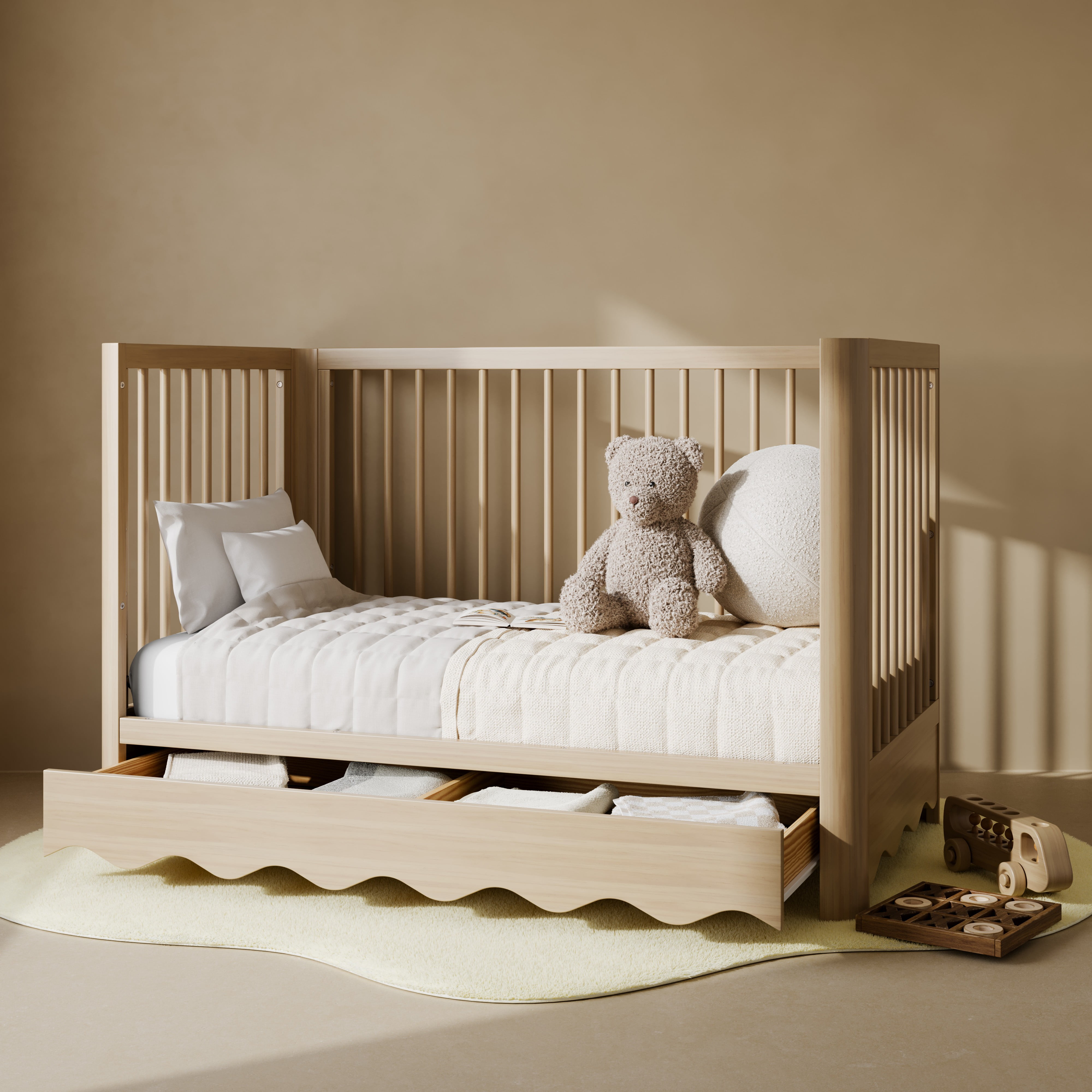 Art of Nursery by Storkcraft Casablanca 5-in-1 Convertible Baby Crib with Drawer, Driftwood