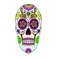 thumbnail image 2 of VWAQ Day of the Dead Wall Art Dia De Los Muertos Decor Sugar Skull Wall Mural Stickers - GJG#1 (22"H x 16"W), 2 of 2