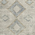 thumbnail image 3 of HomeRoots 480320 5 x 7 ft. Ivory Gray & Blue Southwestern Power Loom Non Skid Rectangle Area Rug, 3 of 5