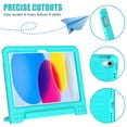 thumbnail image 6 of AVAWO Kids Case for New iPad (A16) 11th Generation 11 Inch 2025 & iPad 10th Generation 10.9" 2022 with Built-in Screen Protector Shockproof Lightweight Handle Cover, Cyan, 6 of 10