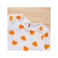 thumbnail image 4 of Biekopu 2Pcs Toddler Summer Outfit, Heart Print O-Neck Short Sleeves T-Shirt + Elastic Shorts for Girls, Boys, 6 Months to 4 Years, 4 of 9