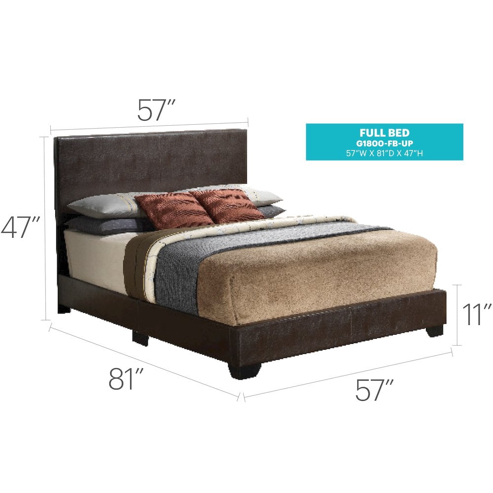 Glory Furniture Aaron Full Bed in Cappuccino Color