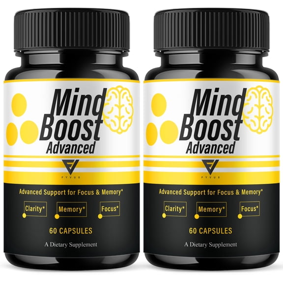 (2 Pack) Mind Boost Premium Nootropic Supplement, MindBoost Pills (120 Capsules)