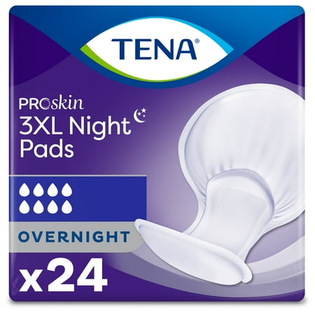 Tena ProSkin 3XL Incontinence Pads  Overnight Absorbency  24 Ct