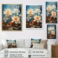 thumbnail image 4 of Designart "Bursting White And Orange Daffodils" Daffodils Floater Framed Wall Art Prints, 4 of 5