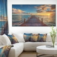 thumbnail image 1 of Brilliant Sunrise over Sea Pier - Modern Canvas Art Print, 1 of 3
