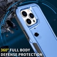 thumbnail image 2 of Compatible with iPhone 15 Pro Case, Shockproof Heavy Duty Dual Layer Outdoor Military Drop Protection Dustproof Armor Cover Hybrid Rugged Sports Matte Phone Case for iPhone 15 Pro, Blue, 2 of 6
