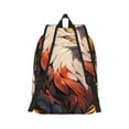 thumbnail image 2 of Honeii Colorful Abstract Eagle Print Canvas College Laptop Backpack, Durable Rucksack Travel Notebook Bag School Backpack Book Bag for Men Women-, 2 of 7