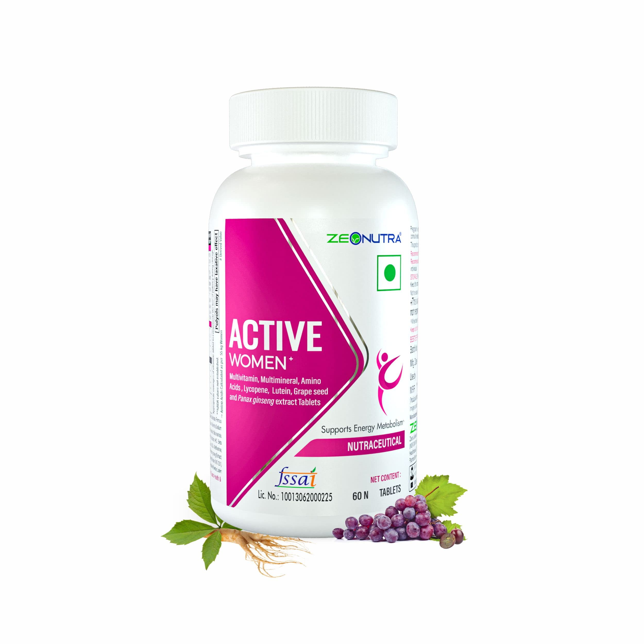 Zeonutra Active Women One Daily Multivitamin and Multimineral Tablets