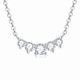 thumbnail image 1 of Necklaces Smile Moissanite Necklace in 925 Sterling Silver, Clavicle Chain Xmas, 1 of 4