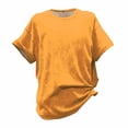 thumbnail image 4 of Endives Women's Short Sleeve T-shirt Round Neck Solid Color Womens Tops Summer Tee, 4 of 4