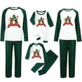 thumbnail image 3 of Penkiiy Matching Family Pajamas Christmas Pajamas for Family Xmas Matching Sets Long Sleeve Shirts and Plaid Pants Santa Christmas Tree Sleepwear Two-piece Sets Green 2XL, 3 of 9