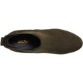 thumbnail image 3 of Soda Women Ankle Boots Elastic Sides Slip On Booties Block Heel Suede TEAPOT-S Khaki Green Olive 9, 3 of 5