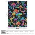 thumbnail image 4 of JRXY Colorful Mushrooms Blanket Enlarged Colorful Mushroom Plush Throw Blanket,Decor All Season, Rainbow Colorful Kawaii Fungus Flannel Blanket for Sofa Couch Bedroom Decor Throw White, 4 of 6