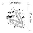 thumbnail image 4 of Music Wall Decal Earphones Silhouette and Musical Notes Bedroom Wall Decal for Girls Instrument Cute Themed Room Décor - Size: 27 In x 30 In, 4 of 5