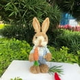 thumbnail image 4 of Cute Garden Ornaments Standing Rabbits Bunny Decorations Party Supplies Easter Decorations Exquisite Hand Gifts Prizes Birthday Gifts Straw Rabbit TYPE A, 4 of 8