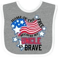 thumbnail image 3 of Inktastic Home of the Free Because My Uncle is Brave Boys or Girls Baby Bib, 3 of 4