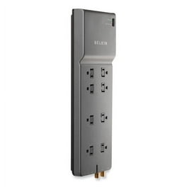 Home/Office Surge Protector, 8 AC Outlets, 12 ft Cord, 3,390 J, Dark Gray Home/Office Surge Protector, 8 AC Outlets, 12 ft Cord, 3,390 J, Dark Gray
