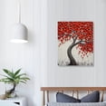 thumbnail image 3 of JEUXUS - 16x20in Painting Oil Paintings On Canvas 3D Red Flower Trees Paintings Modern Home Wall Decoration Abstract Artwork  Landscape Paintings, 3 of 4