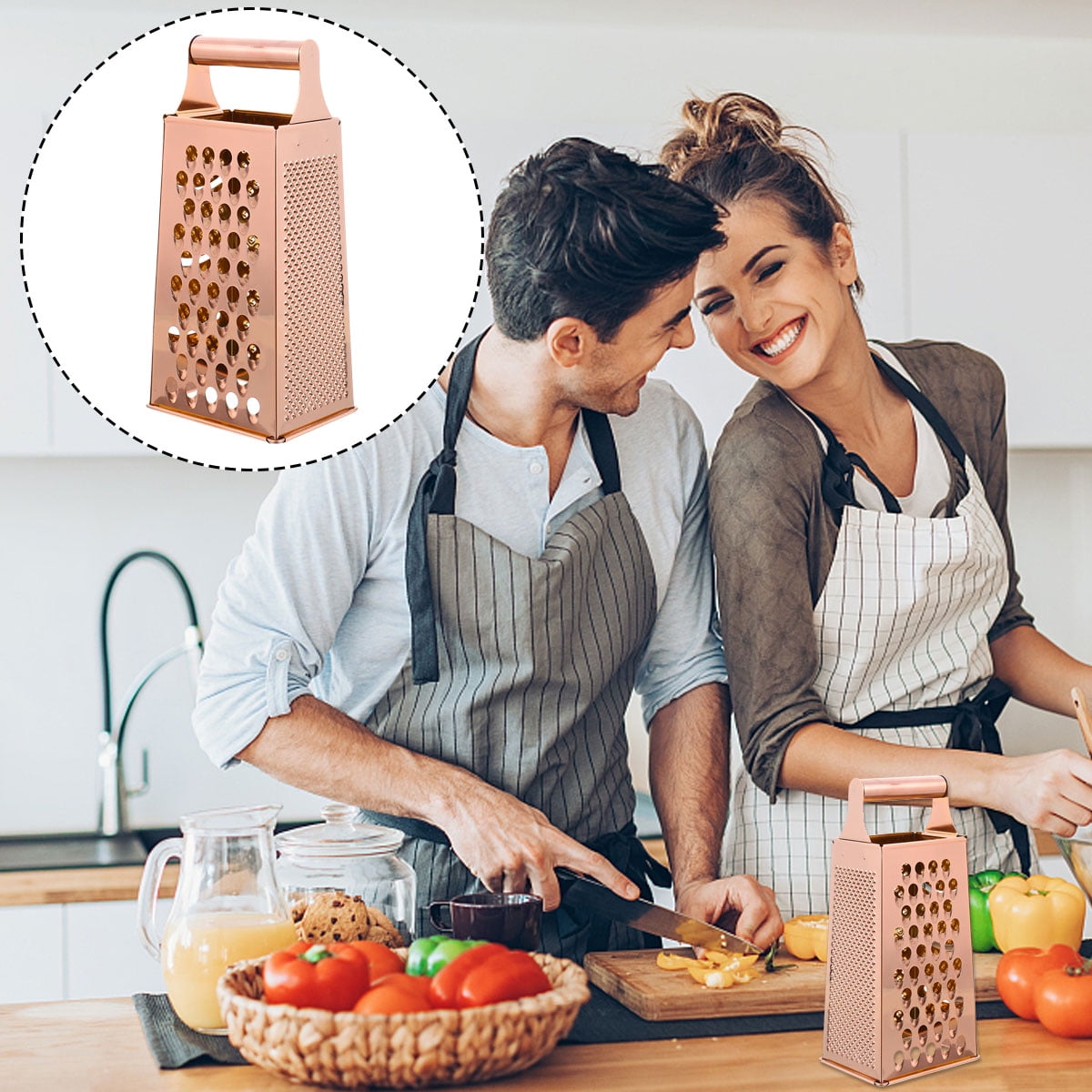 Grater Cheese Box Slicer Kitchen Steel Stainless Vegetable Shredder Garlic  Graters Boxed Food Grader Crusher Cheese Grater Attachment for Kitchen Aid