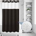thumbnail image 2 of No Hook Shower Curtain, Simple Line Black Shower Curtains for Bathroom with See Through Top Window, Black Modern Art Geometric Waterproof & Washable Bath Curtain Small Stall 36"x78", 2 of 9