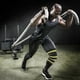 thumbnail image 5 of Rodillera elástica para Fitness, correas para gimnasio, levantamiento de pesas, deportes al aire libre (negro y amarillo), 5 of 13