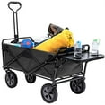 thumbnail image 6 of Mac Sports Collapsible Folding Outdoor Garden Utility Wagon Cart w/ Table, Grey, 6 of 7