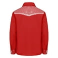 thumbnail image 4 of TiaoBug Kids Western Cowboy Shirts Fringe Tassels Sequin Cowgirl Tops Long Sleeve Blouse Button Down Coat Red 8, 4 of 5