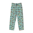 thumbnail image 6 of Uemuo Dachshund Dog Puppy Pattern Men's Wide Leg Palazzo Lounge Pants with Pockets Light Weight Loose Comfy Casual Pajama Pants-Medium, 6 of 9