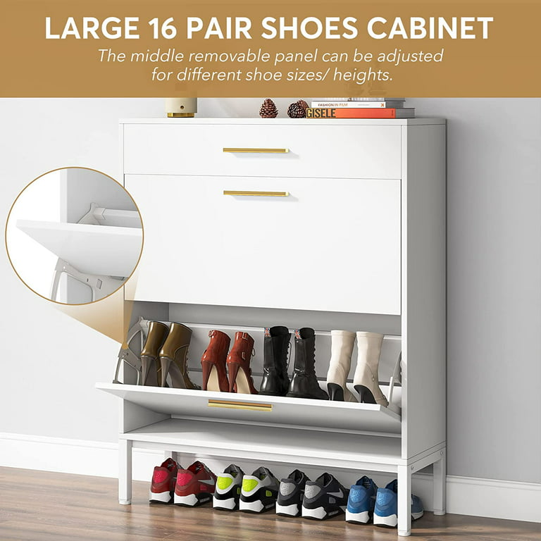 3 Tier Shoe Rack Non-Woven Fabric Shoe Tower Heighten the Shoe Cabinet for  Living Room Entryway Hallway Closet - AliExpress