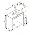 thumbnail image 6 of Furinno Econ Multipurpose Home Office Computer Writing Desk with Bin, Amber Pine/Black, 6 of 7