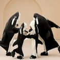 thumbnail image 2 of Manta de tiburón con capucha para adultos, manta usable, sudadera con capucha para niños, saco de dormir negro, 2 of 4