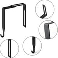 thumbnail image 4 of Trinyaa Cubicle Hangers Metal Cubicle Hooks for Hanging Over The Door Mirror Hooks, Black, 4 Pieces, 4 of 5