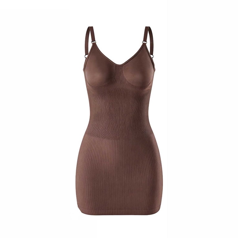 tummy control bodycon dress Women's V Neck Ribbed Slip Shapewear Stretchy Mini Dresses for Going Out Party Black XL Shapewear adult. Color_BLACK/NERO Akira Chicago Women’s Black Choose Chest Size for Coat (Inches):38