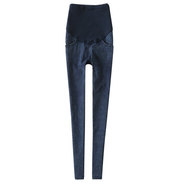 jovati Maternity Jeans Over the Belly Pregnancy Skinny Trousers Jeans Over  The Pants Elastic 