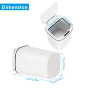 4.8 Gallon Automatic Touchless Trash Can with Motion Sensor - Slim White Bathroom & Kitchen Garbage Bin