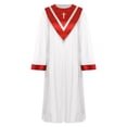 thumbnail image 1 of Runhomal Robe de Performance Chorale Unisexe avec Col en V, Foulard de Choeur pour Église, Tenue de Choeur avec Bourreau et Croix Rouge TG/170, 1 of 6