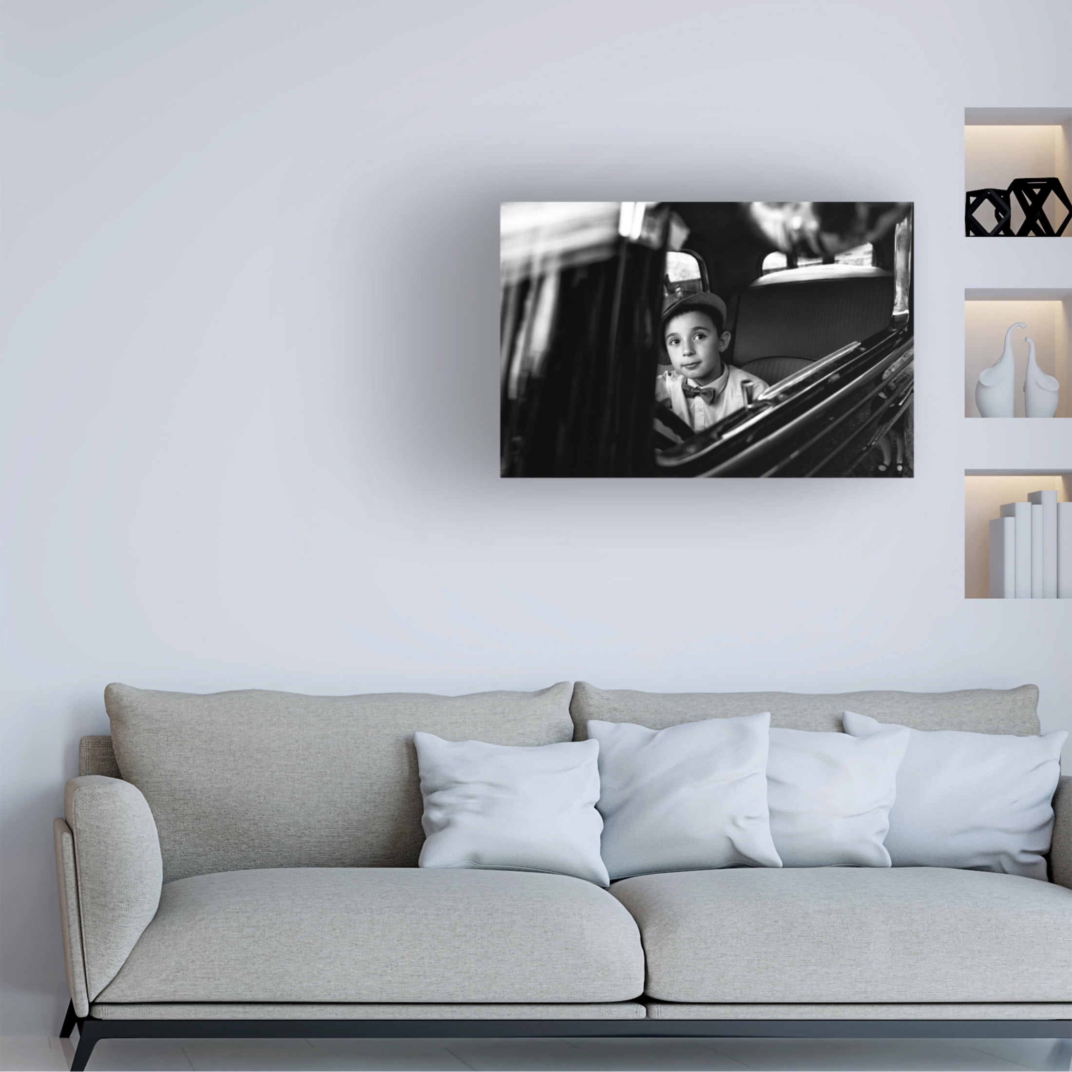 Canvas Wall Art - Riccardo Lucidi 'Childhood' Wall Art for Living Room, Bedroom, or Office D?cor by Trademark Fine Art - 32 x 22 Inches