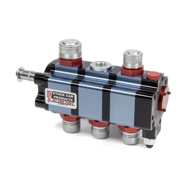 Stock Car Prod-Oil Pumps SCPSCP-201B 3 Stage Dry Sump Oil Pump - Small Block Chevy - Engine Mount