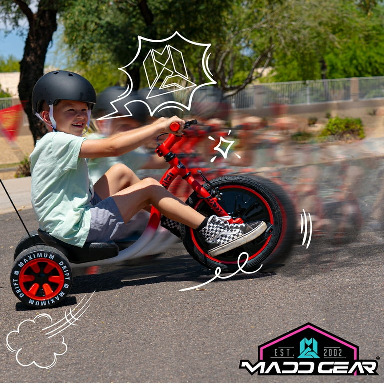 Madd Gear Drift Trike Strong Steel Frame Tricycle Adjustable Seat Black Green Machine for 5 Yrs Pink Walmart