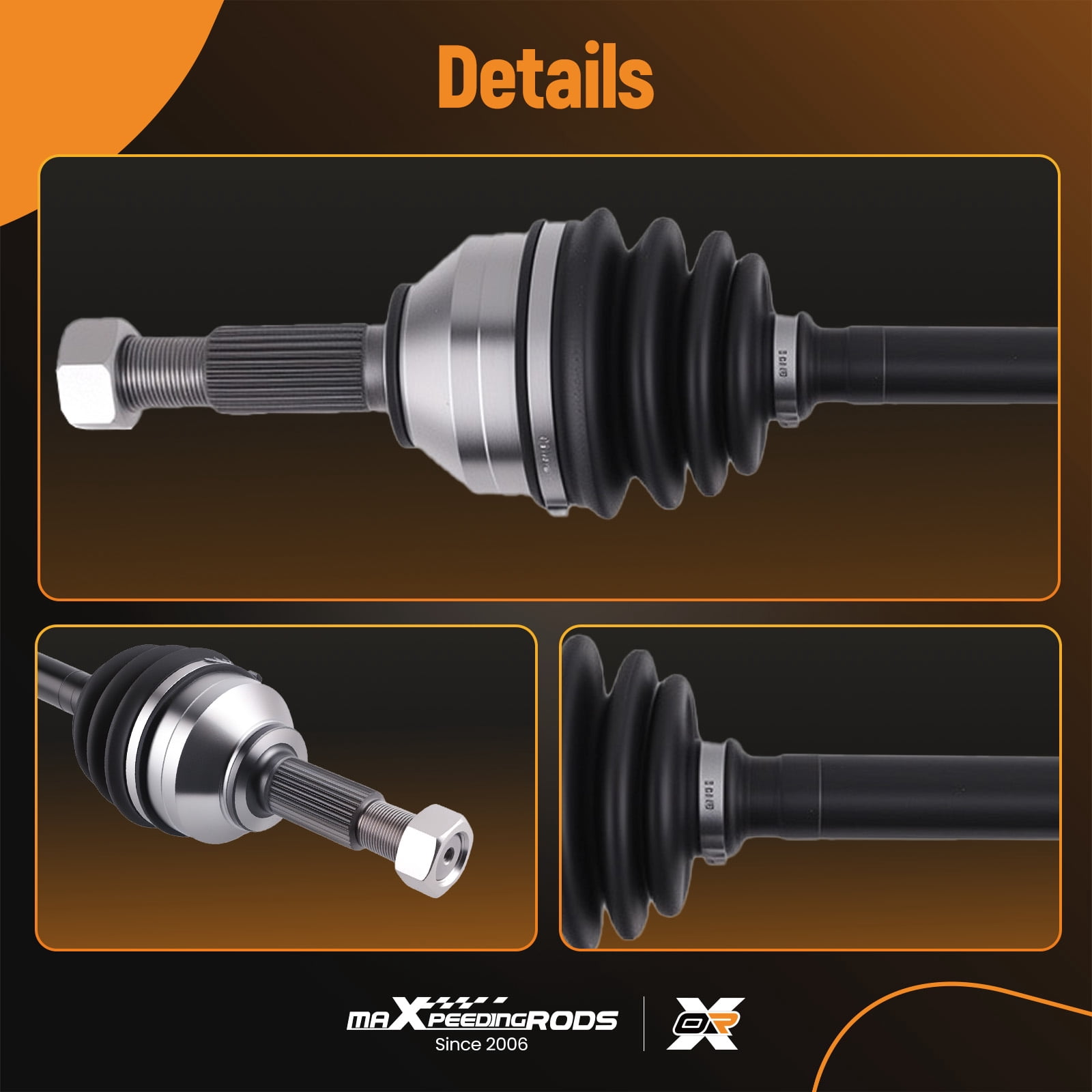 Maxpeedingrods 66-6285 CV Axle Shaft Assembly for Nissan Rogue 2008-2013, Rogue Select 2014-2015, L4 2.5L AWD Left and Right, Replace# 39101JG04C, 39100JG04C, 39100JM10A
