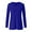 Blue, variant on UMfun Women Casual Solid Color Long Sleeve V-Neck Tops Comfortable Breathable Spring Fall Basic T-Shirts Tops